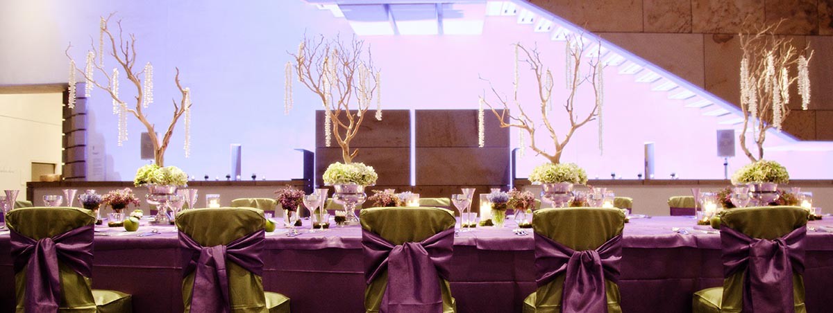 Lime and Violet Table Linens Events Edinburgh